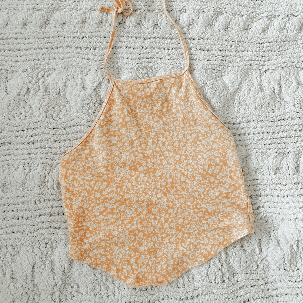 Yellow halter top